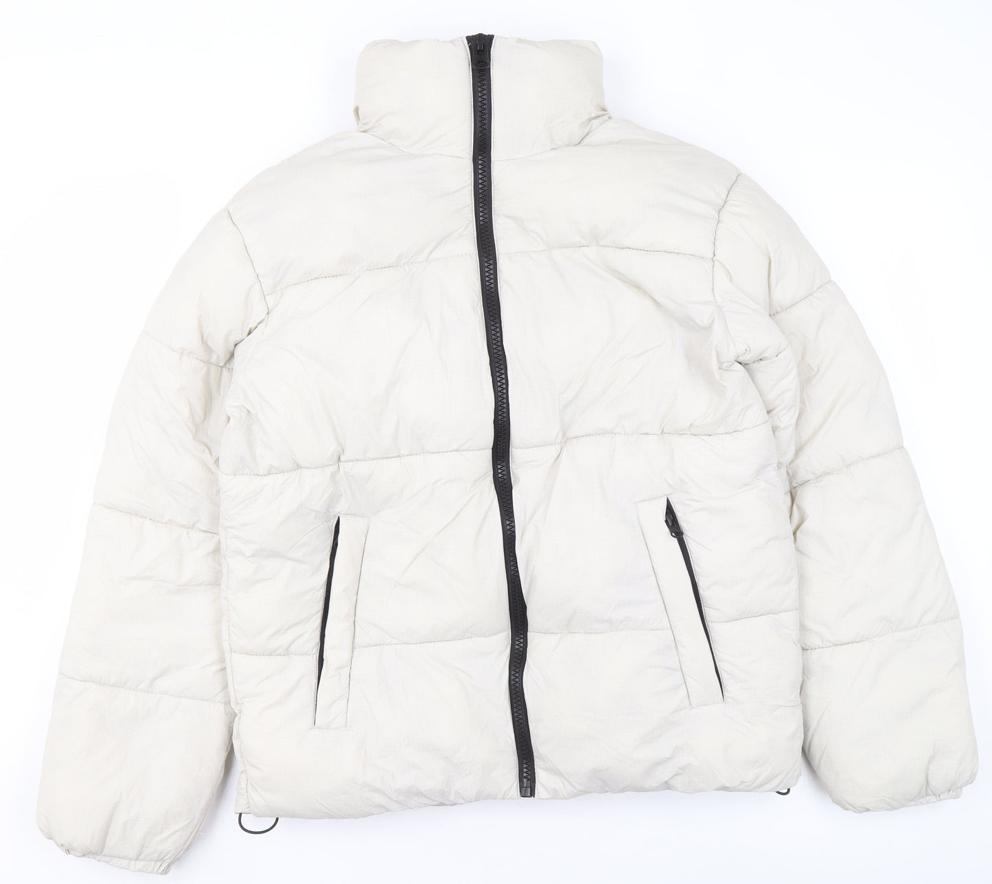 Womens UK Size XS Primark Ivory Puffer Jacket