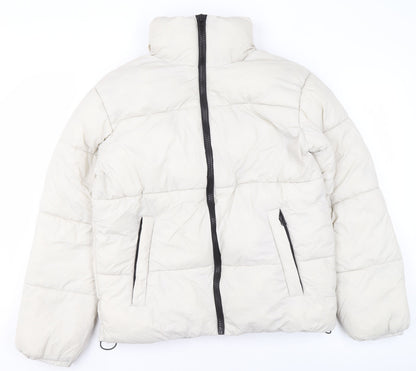 Womens UK Size XS Primark Ivory Puffer Jacket