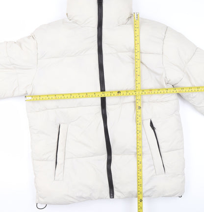 Womens UK Size XS Primark Ivory Puffer Jacket