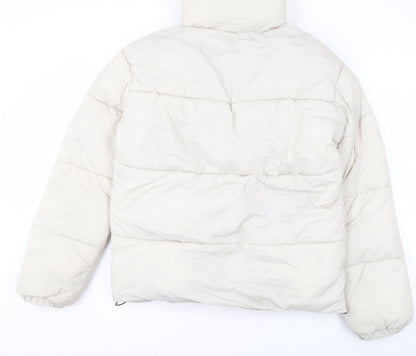 Womens UK Size XS Primark Ivory Puffer Jacket