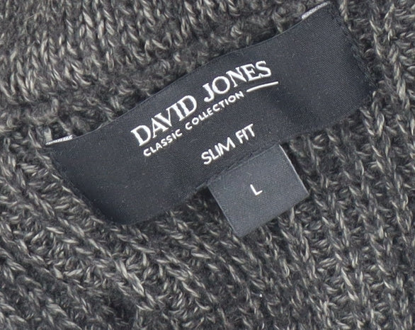 Womens UK Size L David Jones Brown Cardigan Jumper