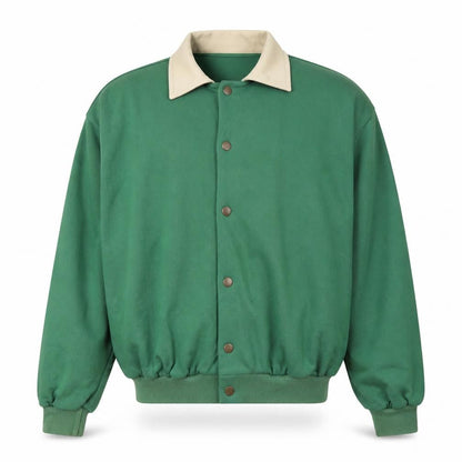 Hemingway Men’s Green Cotton Blend Golf Embroidered Collared Sweatshirt L