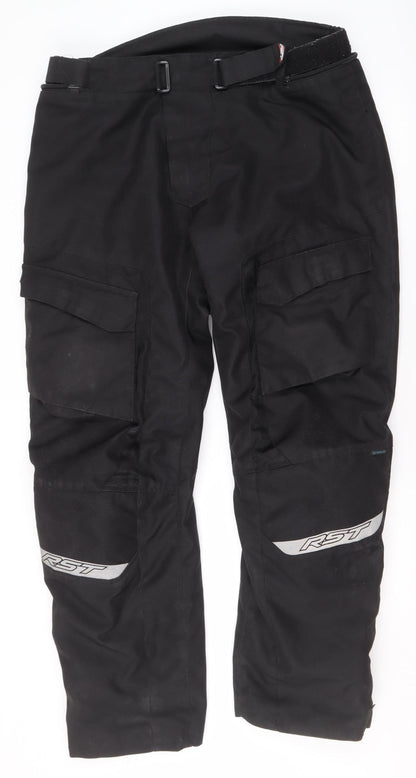 RST Mens Black Motorcycle Cargo Waterproof Trousers Size 38