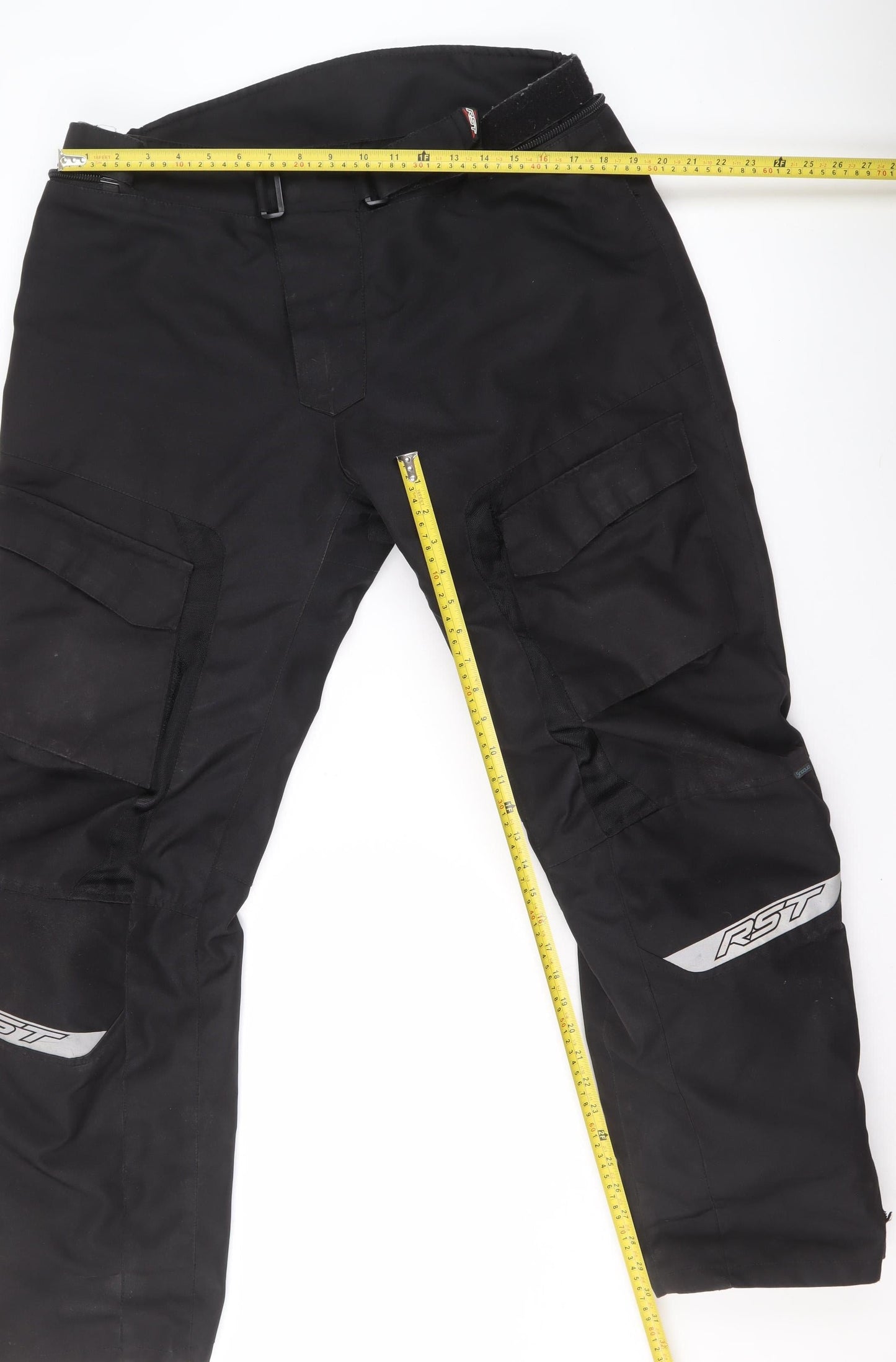 RST Mens Black Motorcycle Cargo Waterproof Trousers Size 38