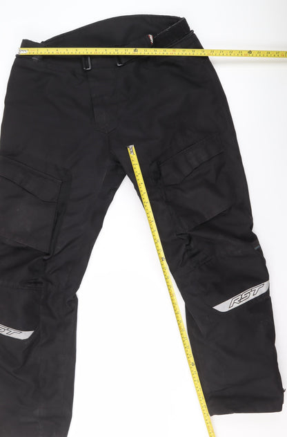 RST Mens Black Motorcycle Cargo Waterproof Trousers Size 38