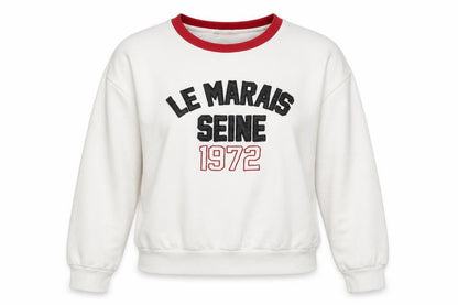 Womens UK Size M River Island White Pullover Sweatshirt