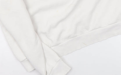 Womens UK Size M River Island White Pullover Sweatshirt