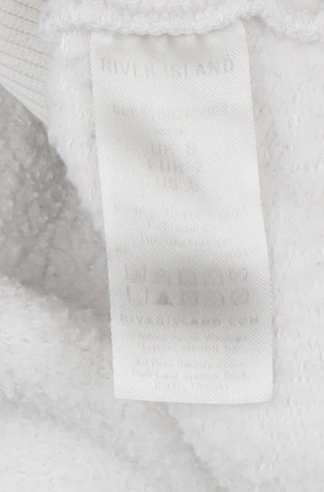 Womens UK Size M River Island White Pullover Sweatshirt