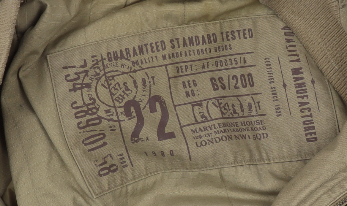 Mens UK Size L BHS Beige Basic Jacket