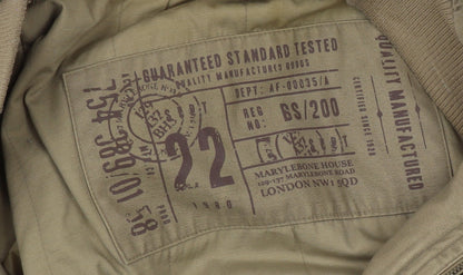 Mens UK Size L BHS Beige Basic Jacket