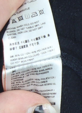 Superdry Womens Navy Blue Graphic Crew Neck Sweatshirt Size 14