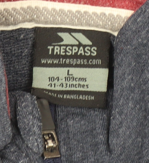 Mens UK Size L Trespass Blue Pullover Sweatshirt