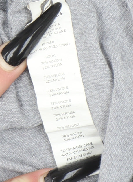Womens UK Size XL Fabletics Grey Pullover Hoodie