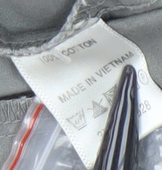 Oasis Women's Grey Chino Shorts Size 10 Cotton Zip Casual