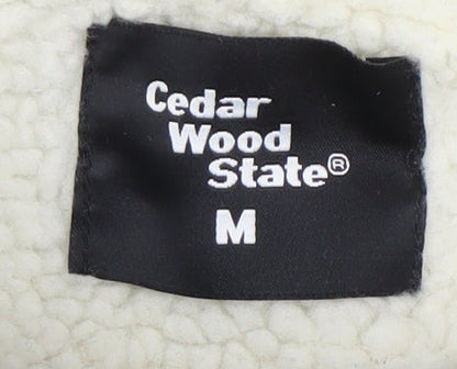 Mens UK Size M Cedar Wood State Grey Pullover Hoodie