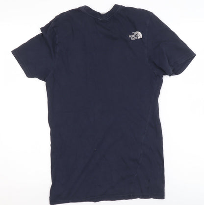 The North Face Men's Navy Blue XS Cotton Crew Neck T-Shirt
