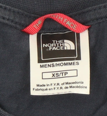 The North Face Men's Navy Blue XS Cotton Crew Neck T-Shirt