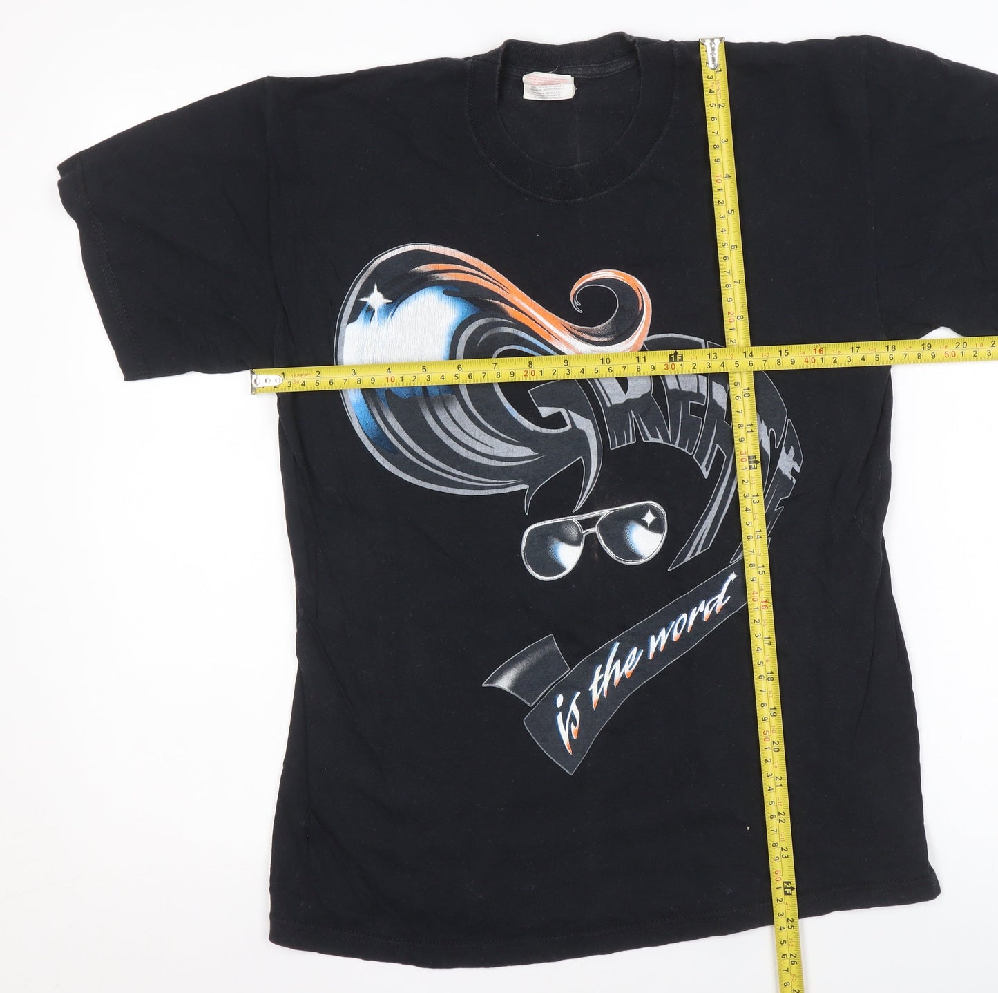 Mens UK Size M Fruit of the Loom Black  T-Shirt