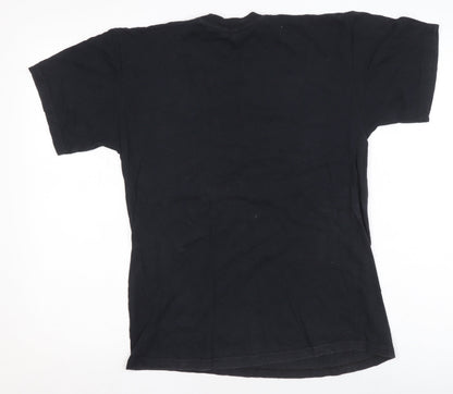 Mens UK Size M Fruit of the Loom Black  T-Shirt
