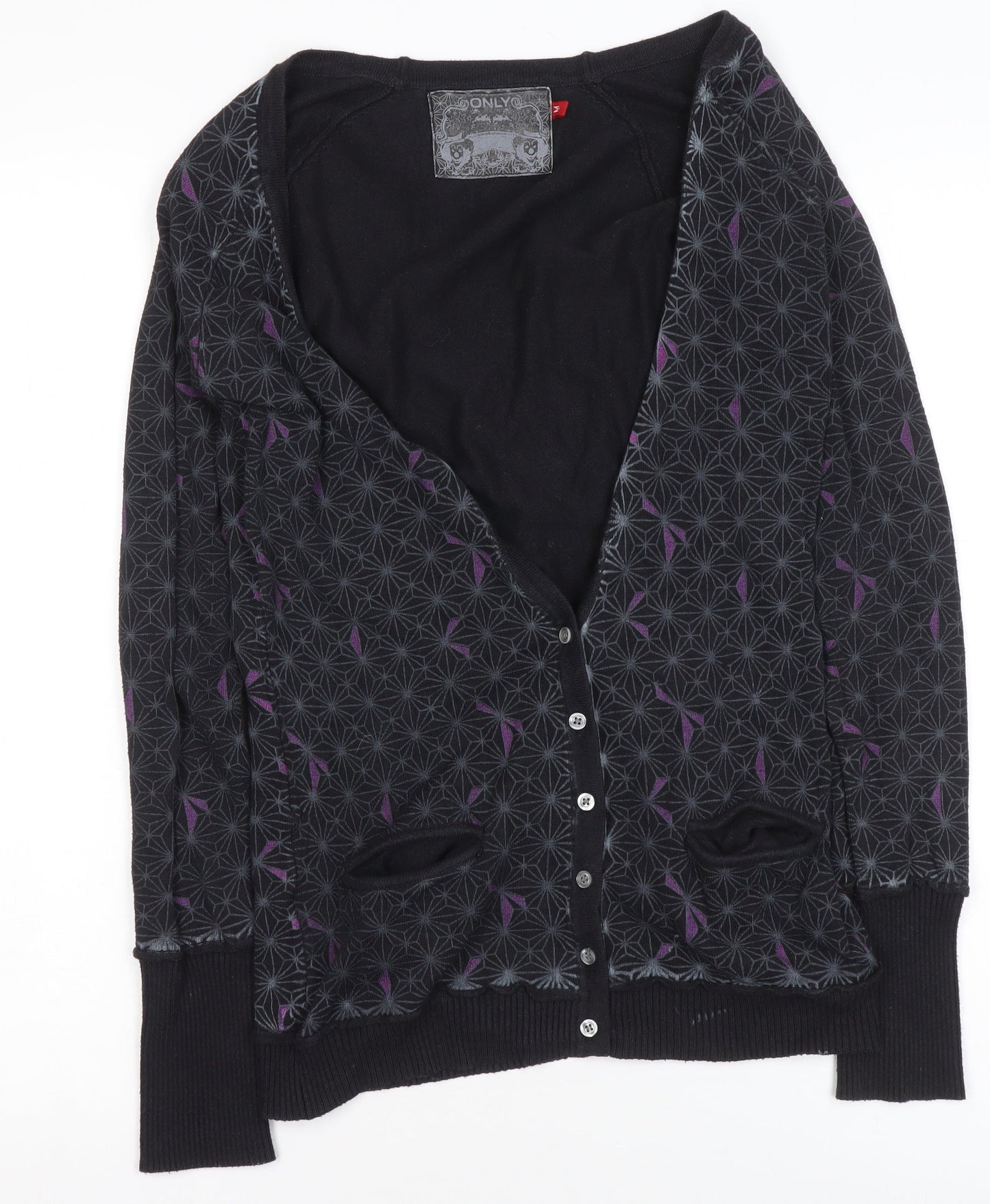 Womens UK Size M Only Black Cardigan Jumper