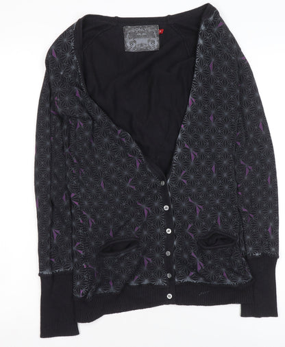 Womens UK Size M Only Black Cardigan Jumper