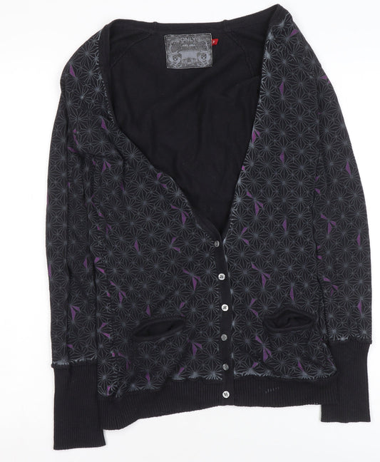 Womens UK Size M Only Black Cardigan Jumper