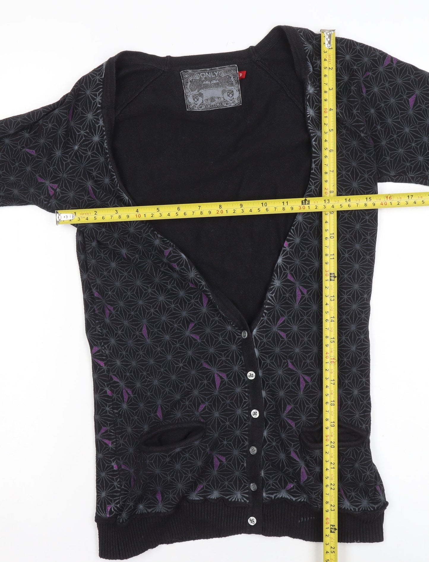 Womens UK Size M Only Black Cardigan Jumper