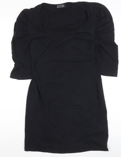 ONLY Women’s Black Bodycon Short Sleeve Jersey Dress M