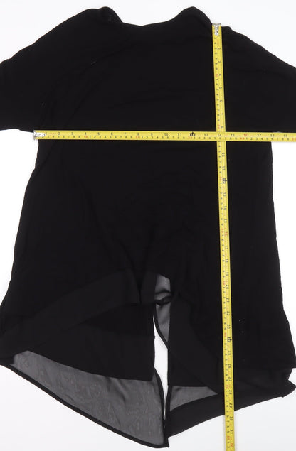 Womens UK Size 12 Label Lab Black Tunic Blouse