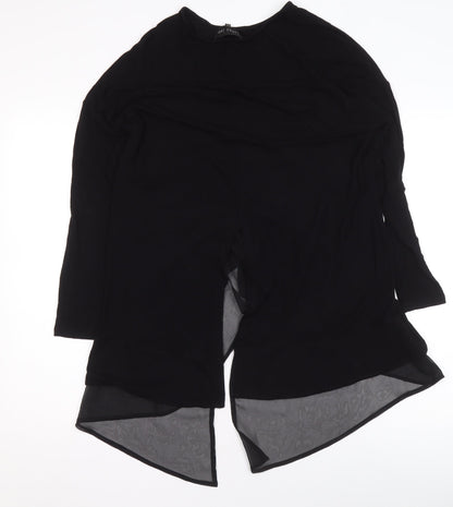 Womens UK Size 12 Label Lab Black Tunic Blouse