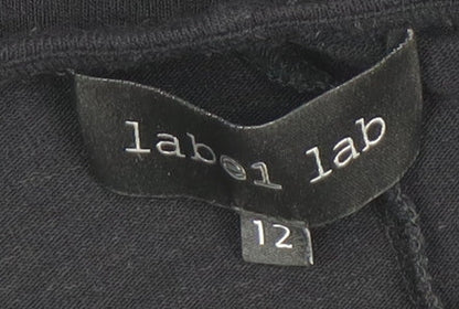 Womens UK Size 12 Label Lab Black Tunic Blouse