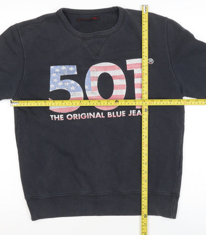 Womens UK Size M Levi Strauss & Co Black Pullover Sweatshirt