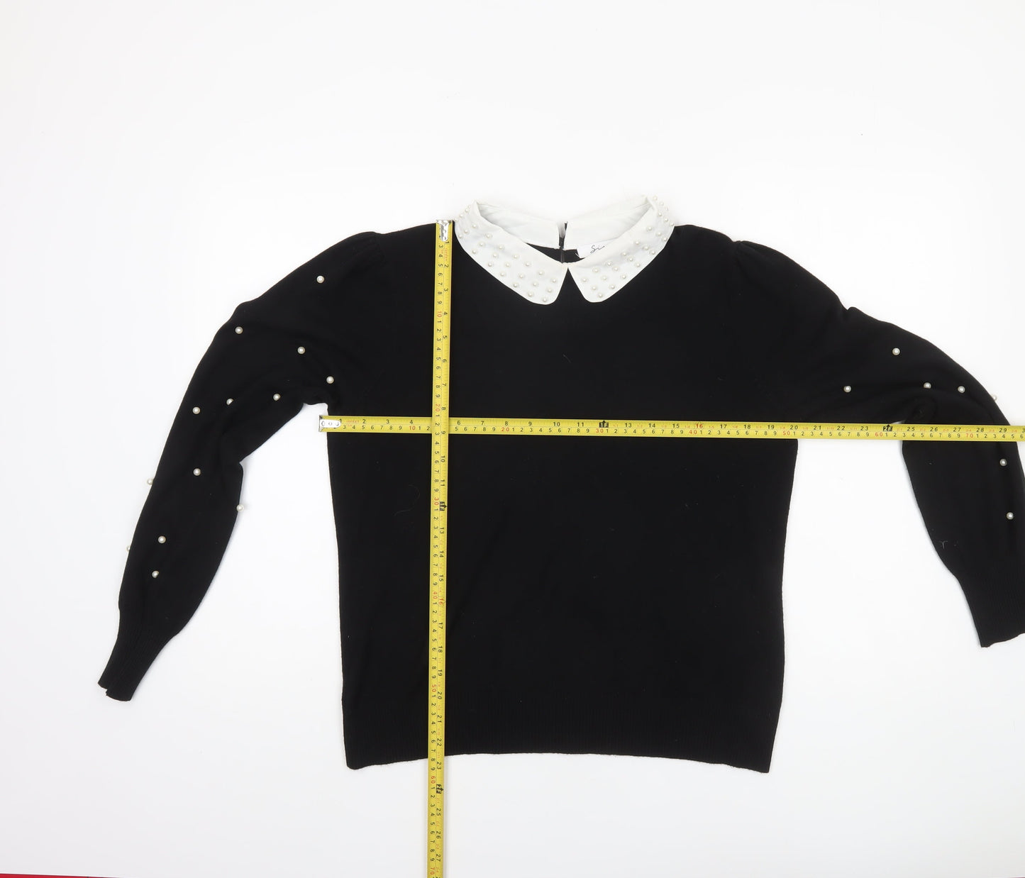Womens UK Size L Siorvi Milano Black Pullover Jumper
