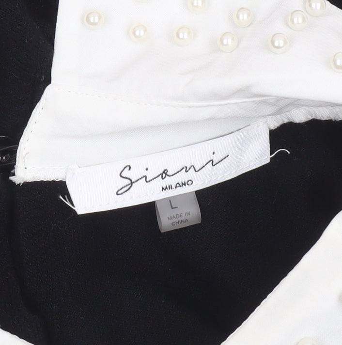Womens UK Size L Siorvi Milano Black Pullover Jumper