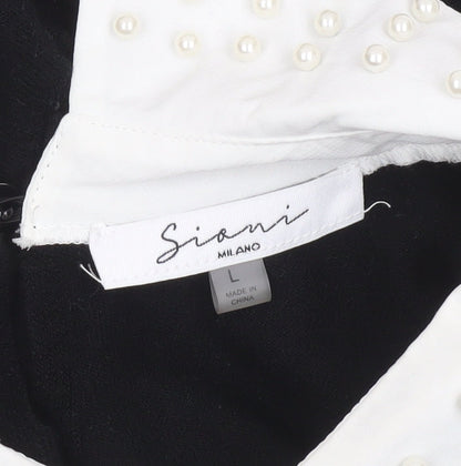 Womens UK Size L Siorvi Milano Black Pullover Jumper