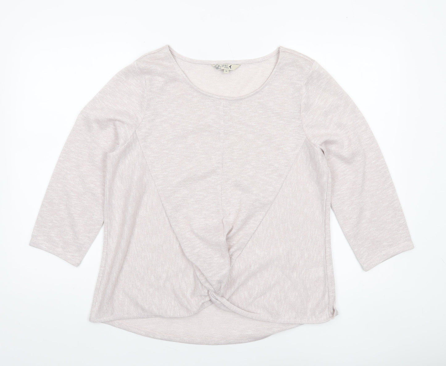 Womens UK Size 16 Spirit at M&Co Pink Pullover Jumper