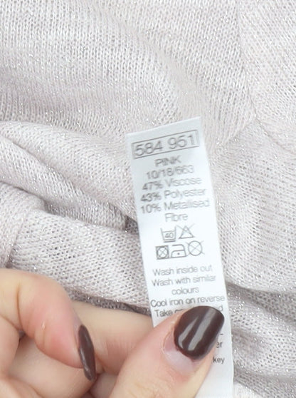 Womens UK Size 16 Spirit at M&Co Pink Pullover Jumper