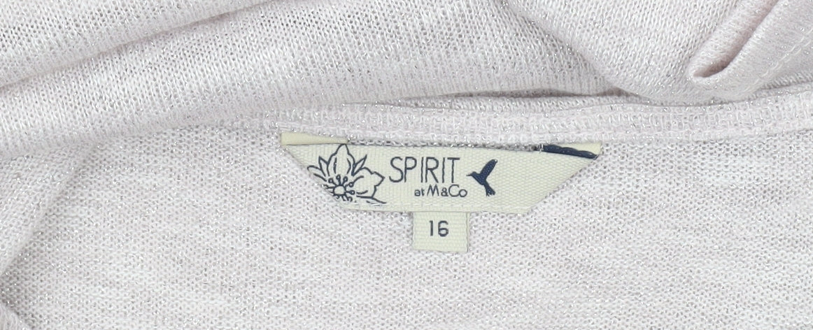 Womens UK Size 16 Spirit at M&Co Pink Pullover Jumper