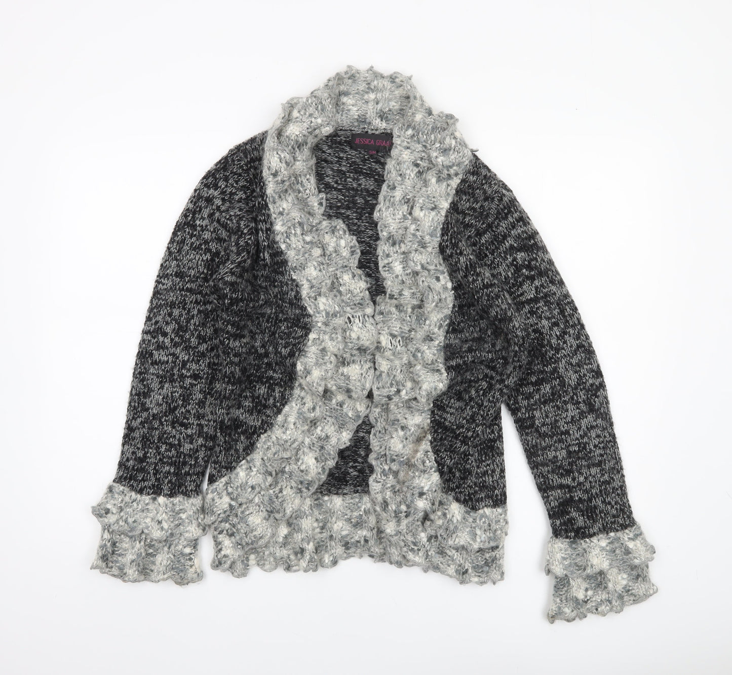 Womens UK Size S Jessica Graaf Grey Cardigan Jumper