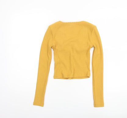 Womens UK Size 6 Topshop Yellow Pullover Jumper