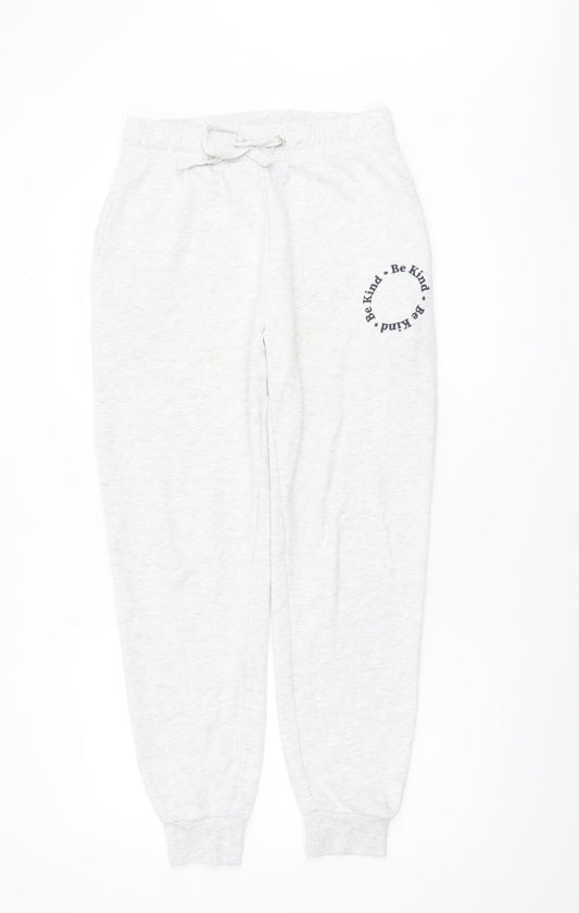 Nobody's Child Women's Grey Jogger Trousers Size 10 Elastic Waist