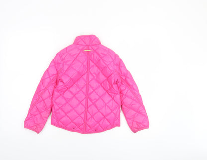Ralph Lauren Girls Pink Quilted Down Puffer Jacket Size 6 Years