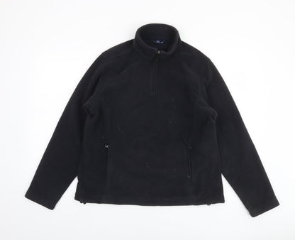 Womens UK Size 10-12 Lands' End Black Pullover Sweatshirt