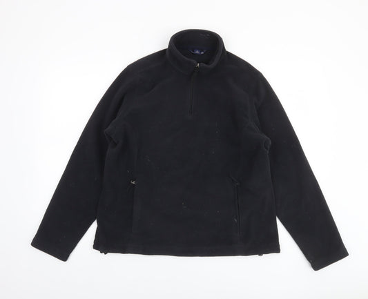Womens UK Size 10-12 Lands' End Black Pullover Sweatshirt