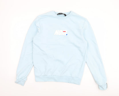 Mens UK Size S Noir Societe Blue Pullover Sweatshirt