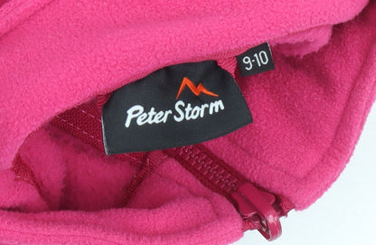 Peter Storm Girls Pink Fleece Full Zip Jacket 9-10 Years