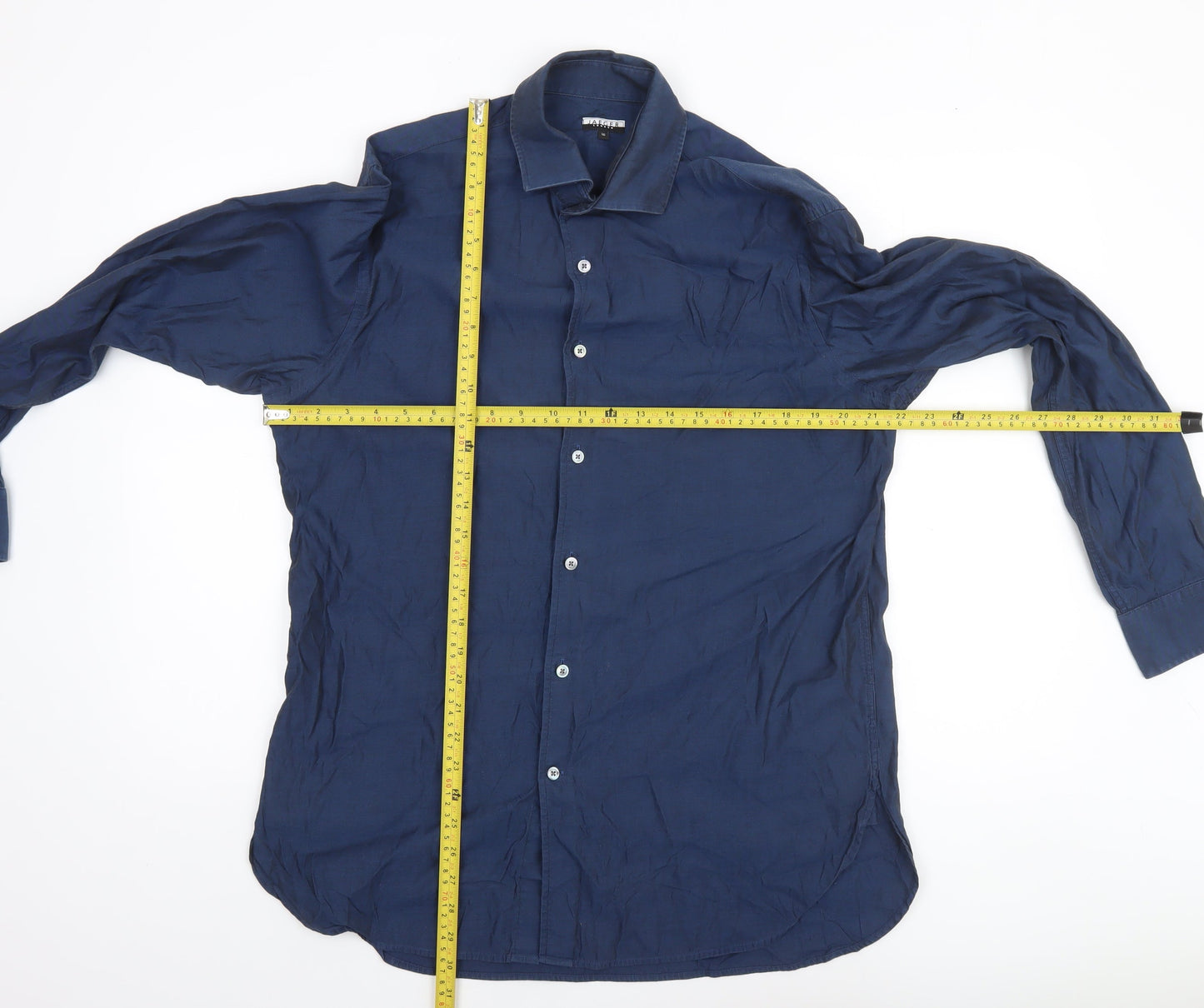 Mens UK Collar Size 16 Jaeger Smart Blue  Dress Shirt