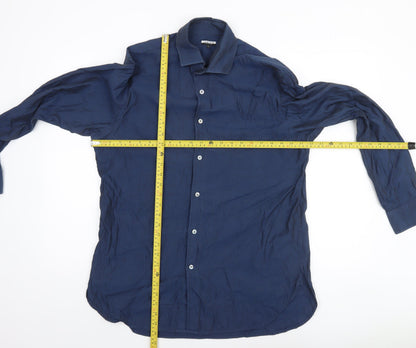 Mens UK Collar Size 16 Jaeger Smart Blue  Dress Shirt