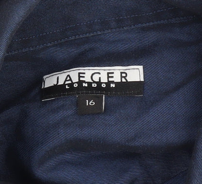 Mens UK Collar Size 16 Jaeger Smart Blue  Dress Shirt