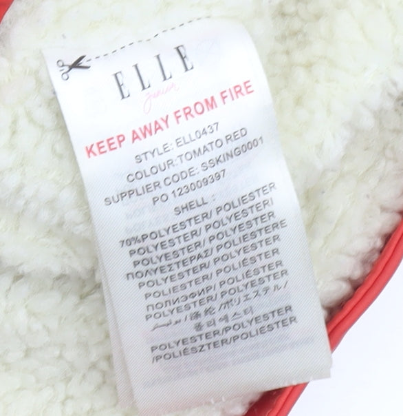 ELLE Girls Red Hooded Lined Rain Coat 5-6 Years Waterproof Mid-Length Jacket